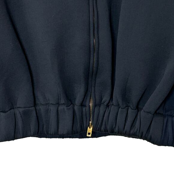 Stella McCartney Two Tone Scuba Bomber Jacket Navy Black Women 36/US 0 - Picture 6 of 11